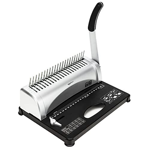 Encuadernadora de canutillo manual, perfora 12 h. y encuaderna 350 h. - Amazon Basics Encuadernadora de canutillo manual, perfora 12 h. y encuaderna 350 h. - Amazon Basics