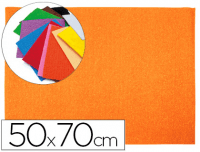 Goma eva de 2 mm de 50x70 con textura toalla naranja