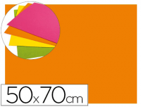 Goma eva de 50x70 cm y 2 mm espesor naranja fluorescente