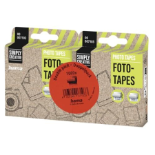Hama Fototapes - Cinta precortada para pegar fotos, transparente, 2 rollos de 500 piezas