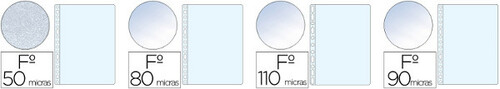 Fundas multitaladro perforadas en formato folio