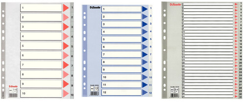 voltereta Plisado rompecabezas Tipos de separadores numéricos y alfabéticos para archivadores | Ofistore
