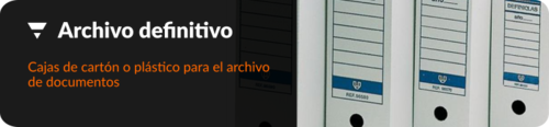 Cajas de cartón para archivo definitivo