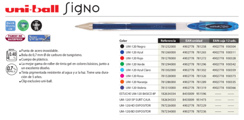 boligrafo uni-ball signo UM-120