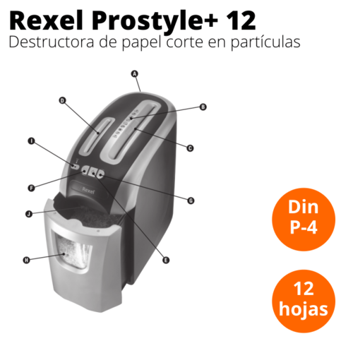 destructora rexel prostyle+12