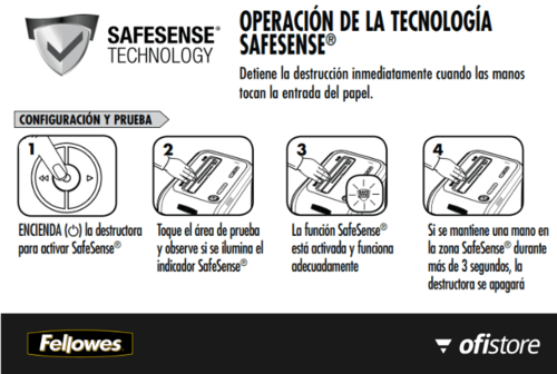 Destructora Fellowes 53C Sistema Safesense