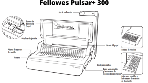 Fellowes Pulsar Encuadernadora Canutillo