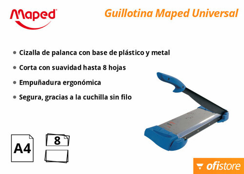 Guillotina Maped Universal A4 para cortar papel y cartulina