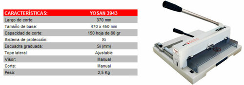 Guillotina de papel industrial Yosan 3943