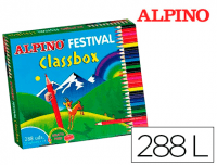 Lápices de colores Alpino Festival Classbox con 288 lápices