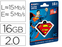 Llavero con memoria USB 2.0 16 GB Emtec Superman
