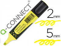 Marcador Fluorescente con grip de caucho Q-Connect Premium amarillo