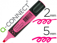 Marcador Fluorescente con grip de caucho Q-Connect Premium rosa