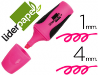 Mini marcador fluorescente Liderpapel rosa