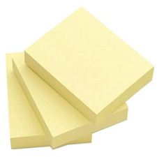Pack 12 blocs 100 notas de quita y pon adhesivas, amarillas, 50 × 75 mm