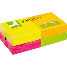 Lote 12 blocs de notas adhesivas fluor 75x75 colores surtidos