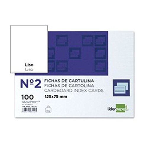 Fichas lisas de cartulina, cinco medidas Fichas lisas de cartulina, cinco medidas