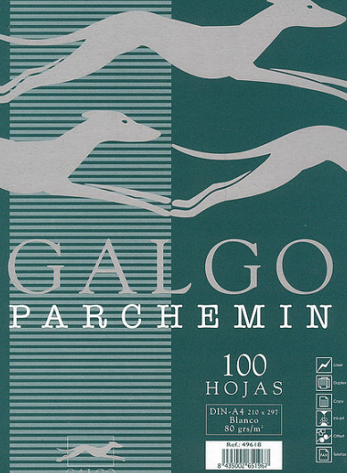 Papel Galgo Parchemin A4 de 80g Papel Galgo Parchemin A4 de 80g