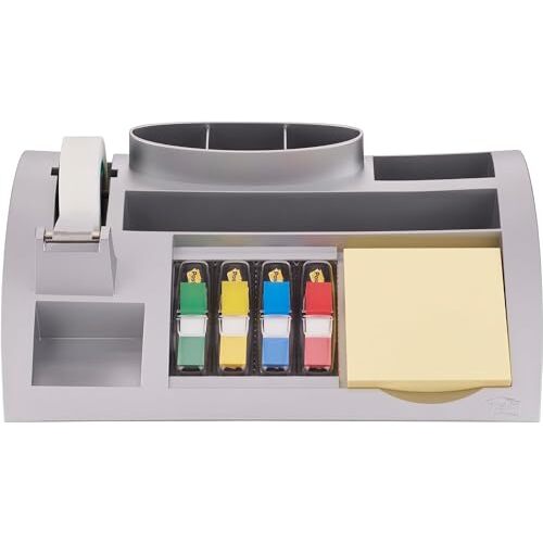 3M Post-It - Organizador de escritorio para pósits y banderitas, incluye bloc de notas, banderitas y cinta adhesiva mágica 3M Post-It - Organizador de escritorio para pósits y banderitas, incluye bloc de notas, banderitas y cinta adhesiva mágica