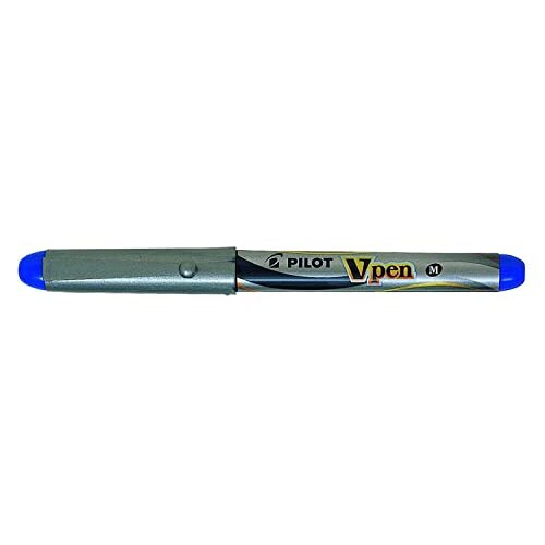 Pluma Pilot Vpen Silver, color azul Pluma Pilot Vpen Silver, color azul