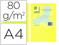Papel color q-connect Din A4 amarillo neon paquete de 500 hojas