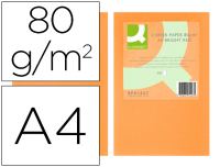 Papel color q-connect Din A4 naranja neon paquete de 500 hojas