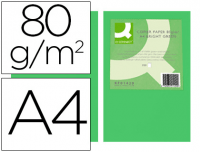 Papel color q-connect Din A4 verde intenso paquete de 500 hojas