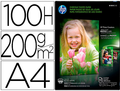 Bolsa 100h papel fotográfico HP Din A4 200 g/m² (Q2510A)