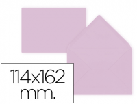 Paquete 15 sobres de colores C6 114x162 rosa pálido