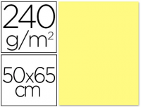 Paquete 25 cartulinas 50x65 cm de 240 g/m² amarillo medio
