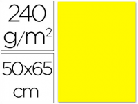 Paquete 25 cartulinas 50x65 cm de 240 g/m² amarillo