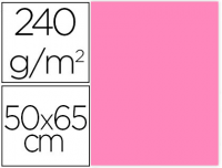 Paquete 25 cartulinas 50x65 cm de 240 g/m² rosa
