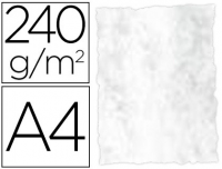 Papel pergamino A4 240 g/m² con bordes lisos color gris