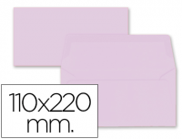 Paquete 9 sobres americanos 110x220 de color rosa pálido