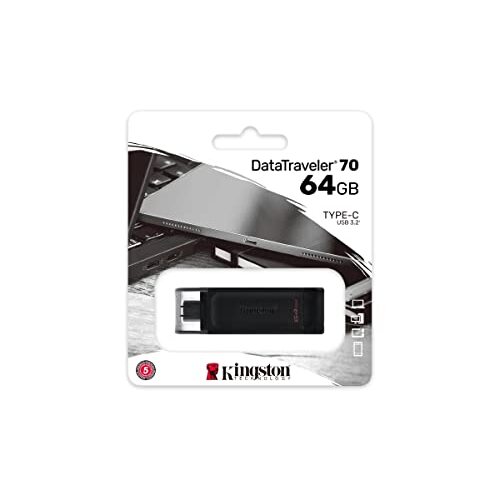 Pincho USB Kingston DataTraveler 70 USB 3.2 tipo C 64 GB Pincho USB Kingston DataTraveler 70 USB 3.2 tipo C 64 GB