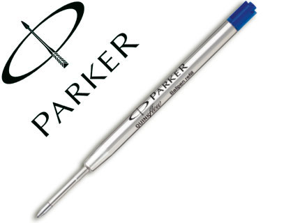tinta azul Parker Quink Recambio para bolígrafo roller punta mediana 