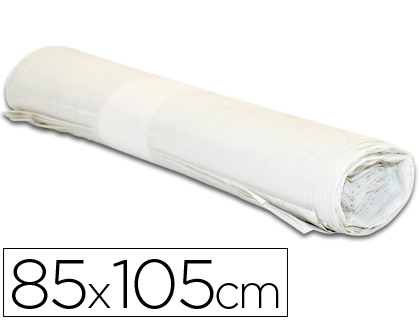  10 bolsas 100 litros blanco (85x105 cm)