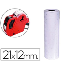 Rollo 1000 etiquetas blancas 21x12 para etiquetadora 1 línea - Q-Connect