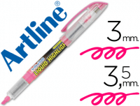 Rotulador fluorescente de tinta líquida y punta biselada ArtLine rosa