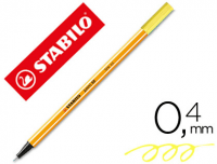 Rotulador Stabilo Point 88, color amarillo neón, 88/024