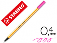 Rotulador Stabilo Point 88, color rosa neón, 88/056