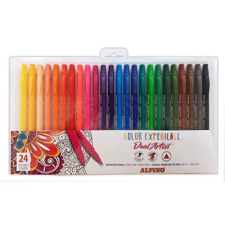 Alpino Dual Artist Color Experience - Set 24 rotuladores de colores con punta de fieltro y pincel