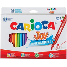 Carioca Joy Superwashable - 24 rotuladores para niños de punta fina (ø 2.6 mm), superlavables, hechos en Italia