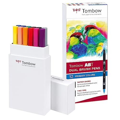 Rotuladores colores primarios Tombow doble punta Rotuladores colores primarios Tombow doble punta
