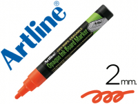 Rotuladores tipo tiza líquida Artline naranja fluorescente