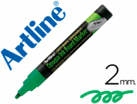 Rotuladores tipo tiza líquida Artline verde fluorescente