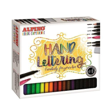 Alpino Color Experience Hand Lettering - Set de dibujo lettering: rotuladores, pincel depósito, goma borrar y lápiz