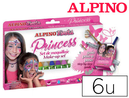 Set de barra maquillaje Alpino Princess 6 colores