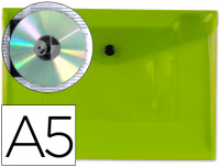 Sobre plástico Din A5 translúcido verde