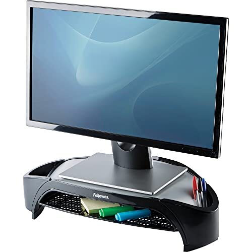 Fellowes Smart Suites Plus - Soporte elevador para portátil y monitor, 3 alturas, certificación FIRA Fellowes Smart Suites Plus - Soporte elevador para portátil y monitor, 3 alturas, certificación FIRA